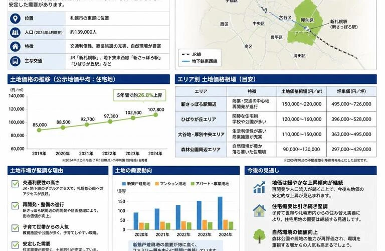 札幌市厚別区の土地市場を徹底解説！