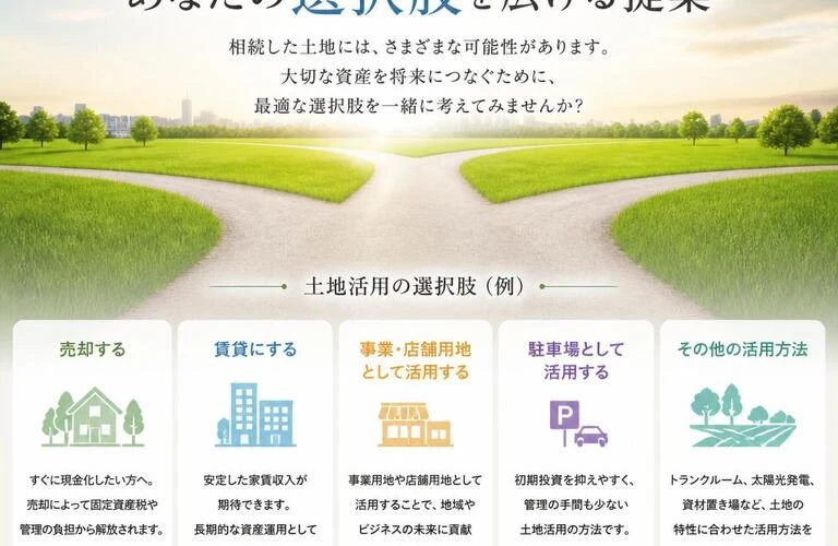 相続による土地の未来、あなたの選択肢を広げる提案