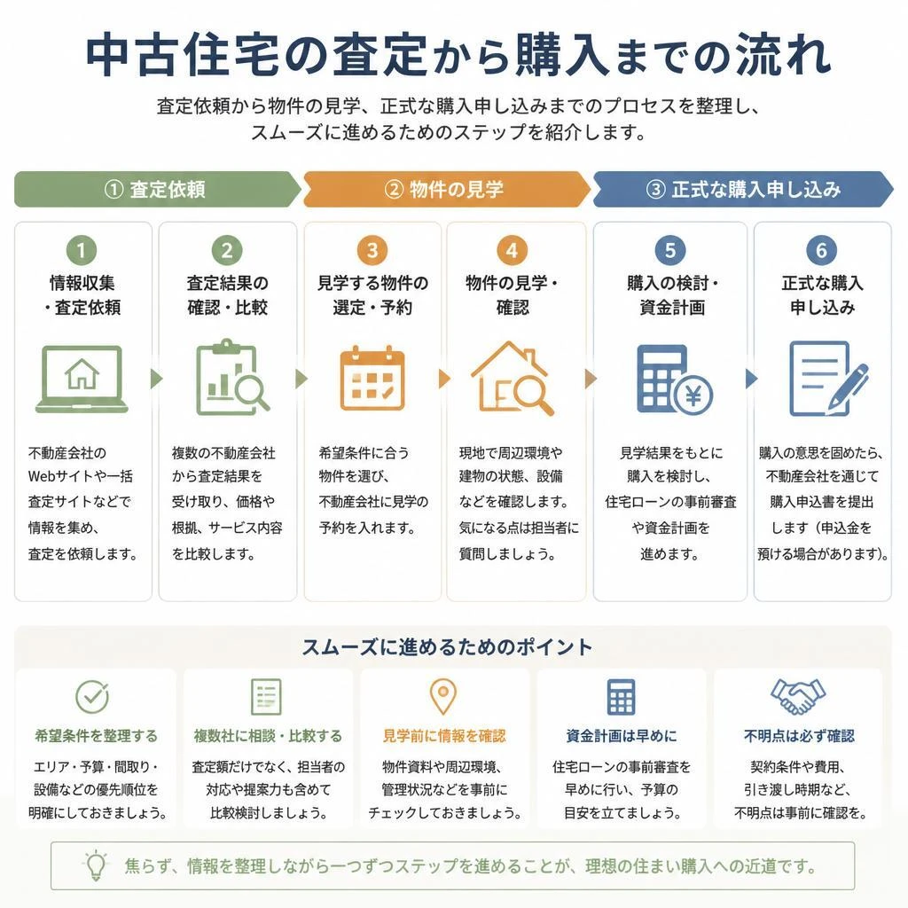 査定から購入までの流れ