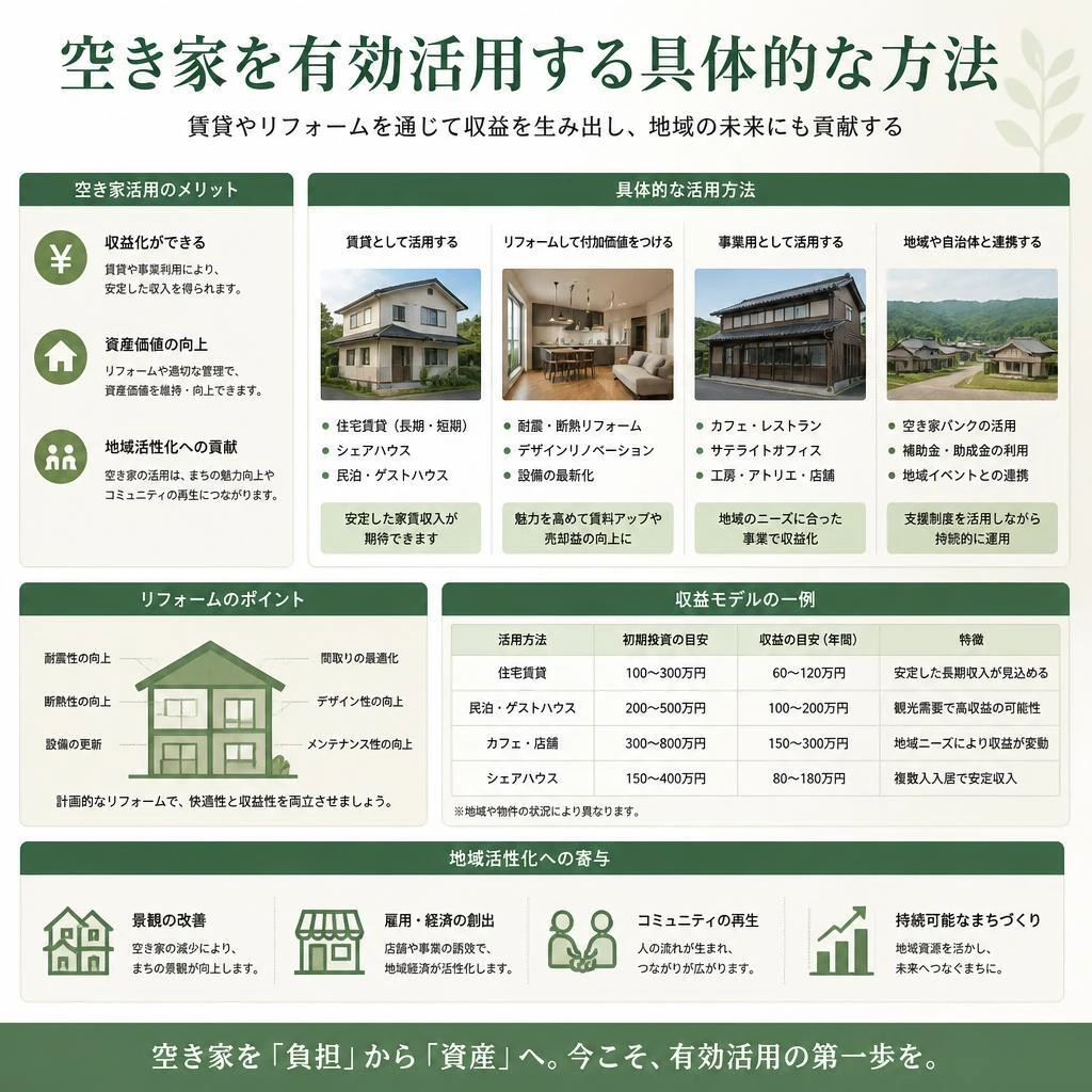 空き家の有効活用法とは？