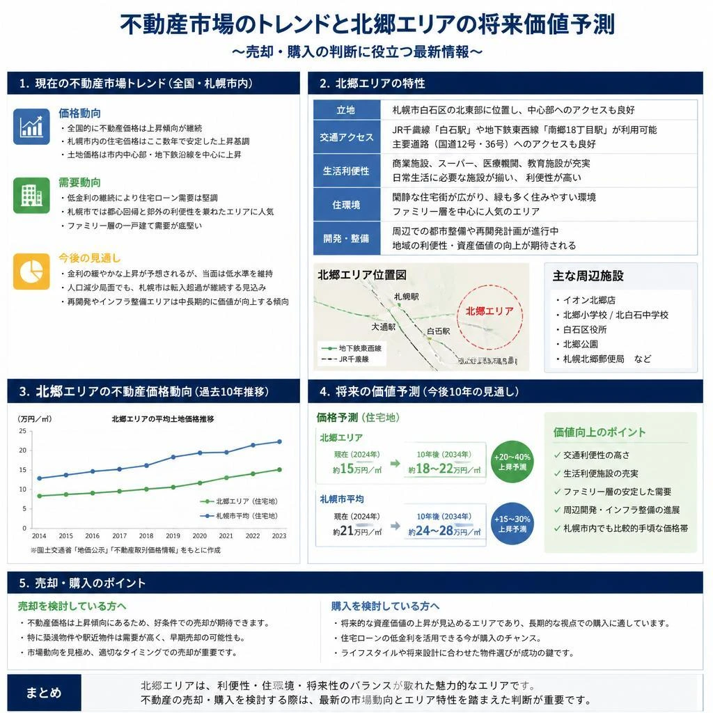 不動産市場動向と北郷エリアの特性