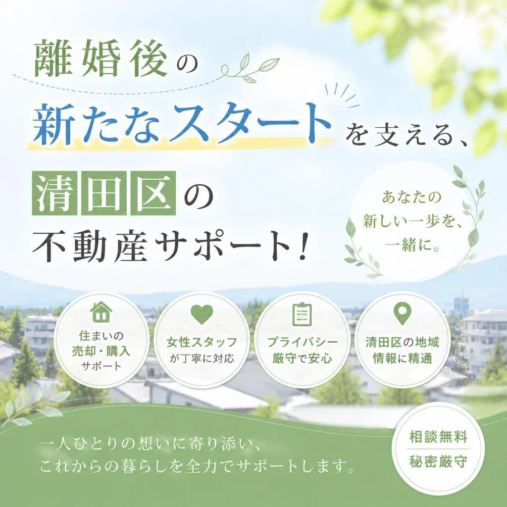 離婚後の新たなスタートを支える、清田区の不動産サポート！