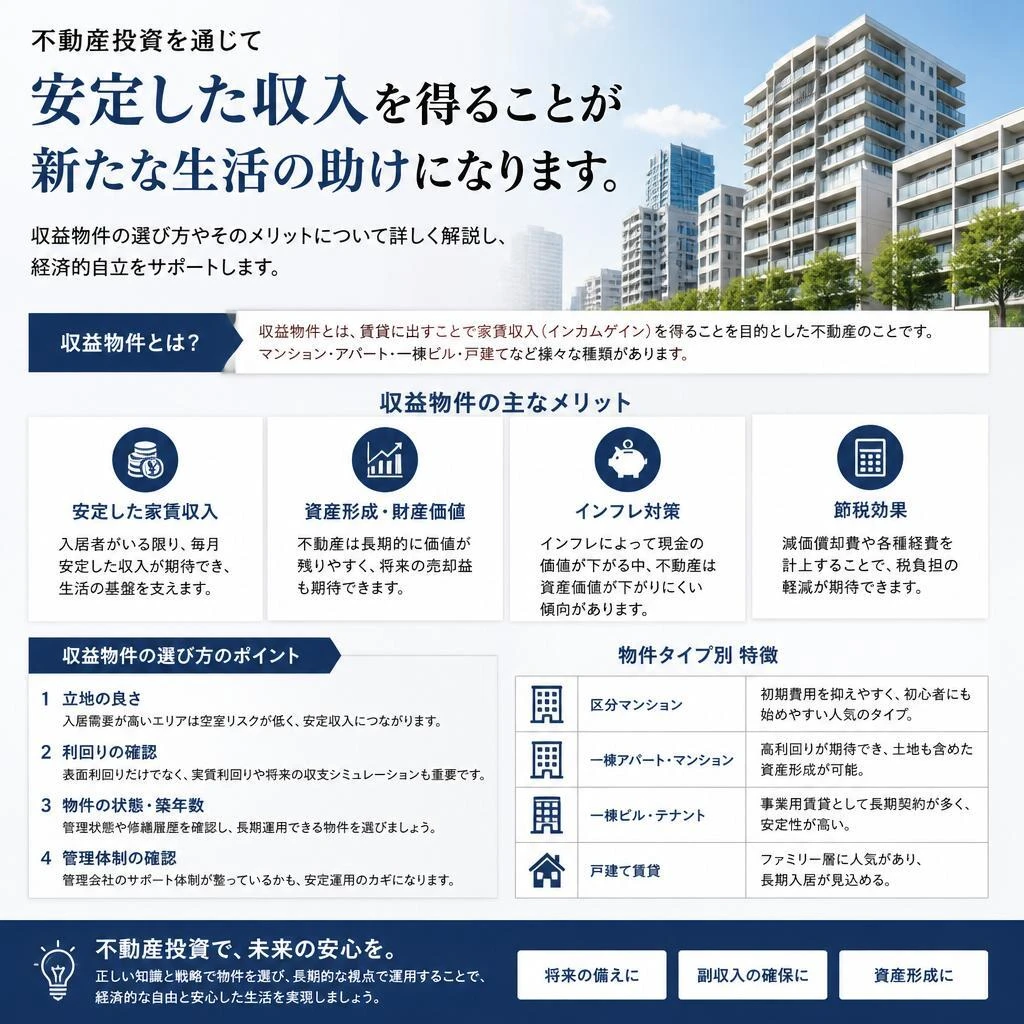 収益物件の選び方とメリット