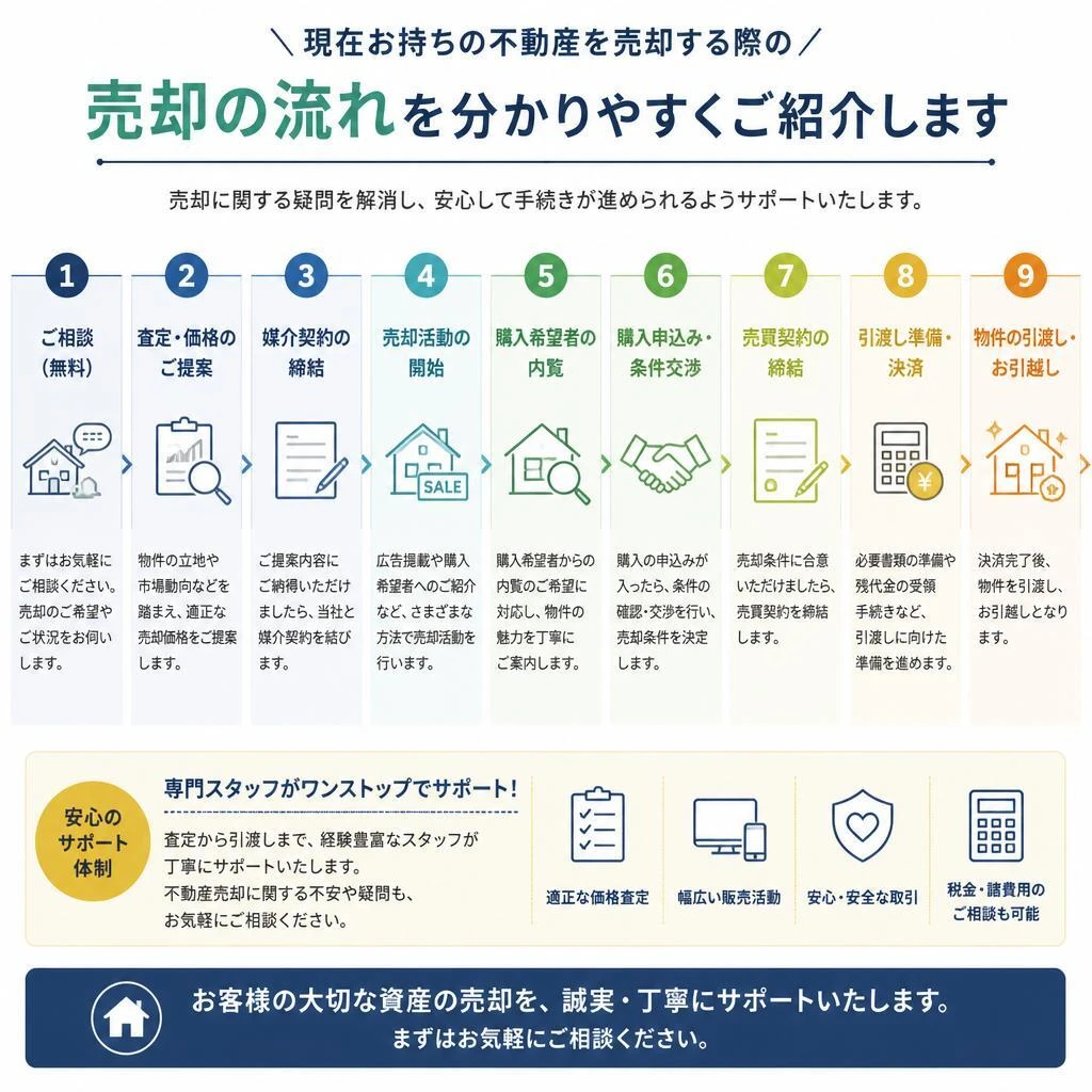 簡単でスムーズな売却手続きの流れ