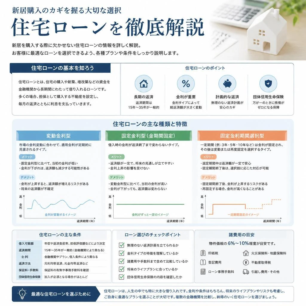 住宅ローンの基礎知識と選び方