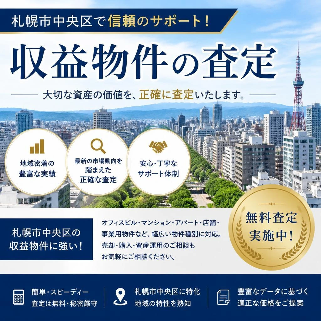 収益物件の査定、札幌市中央区で信頼のサポート！
