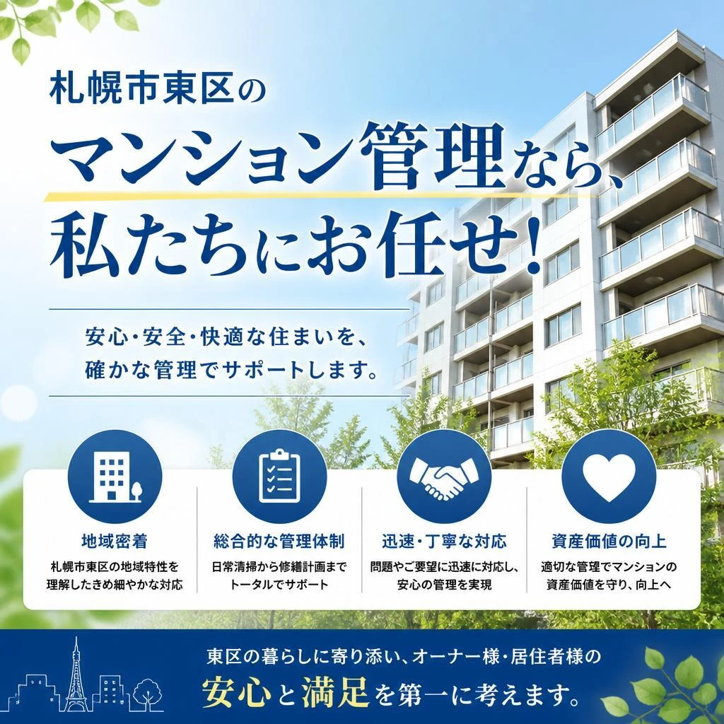 札幌市東区のマンション管理なら、私たちにお任せ！